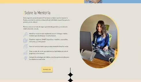 Captura de imagen de una sección del sitio Bla Bla