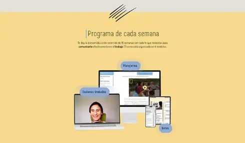 Captura de imagen de una sección del sitio Bla Bla
