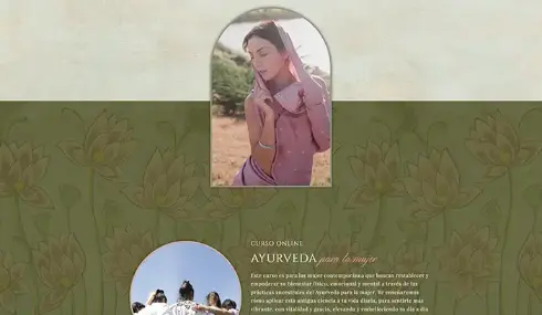 Captura de imagen de una sección del sitio Índigo