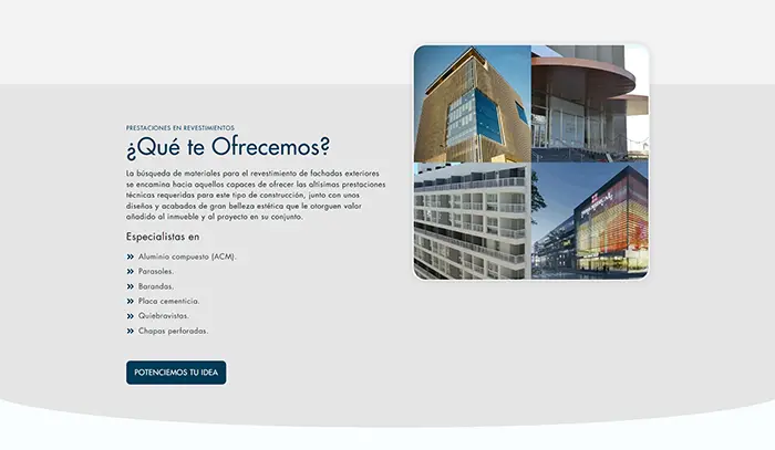Captura de imagen de una sección del sitio Lerin