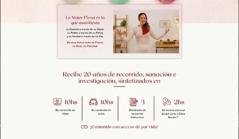 Captura de imagen de una sección del sitio La Voz del Útero