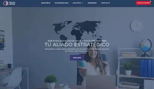Captura de imagen de una sección del sitio Trego