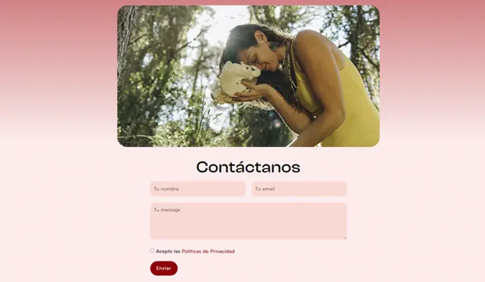 Captura de pantalla de la página La Voz del Útero