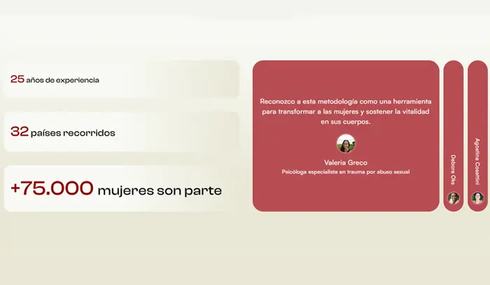Captura de pantalla de la página La Voz del Útero