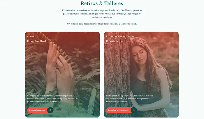Captura de pantalla del sitio web Otro Mundo