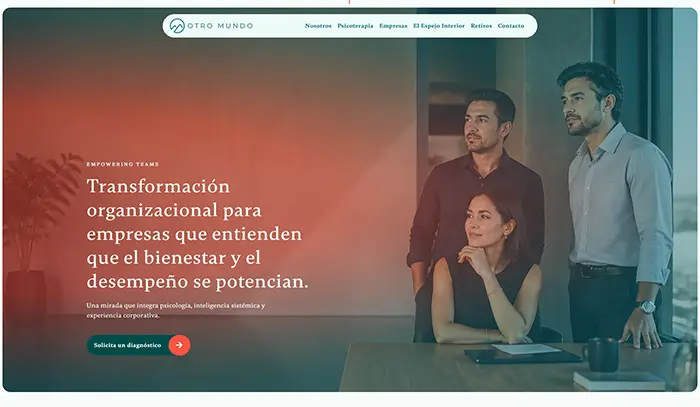 Captura de pantalla del sitio web Otro Mundo