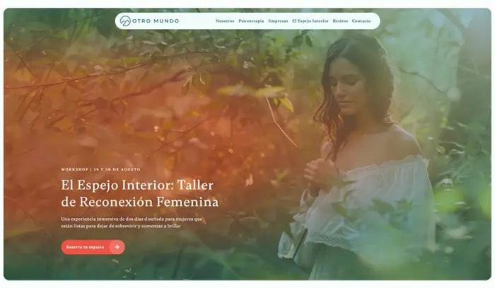 Captura de pantalla del sitio web Otro Mundo