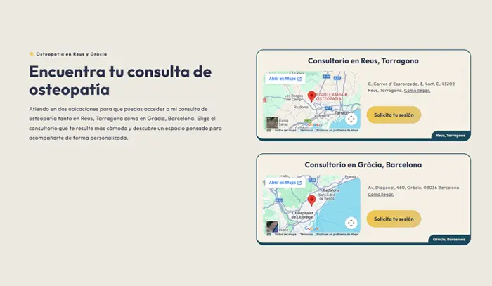 Captura de pantalla del sitio web Emiliano Castel